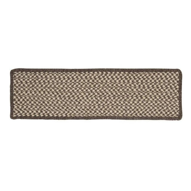 Colonial Mills HD36A008X028SX Natural Wool Houndstooth - Espresso Stair Tread -single Rug
