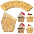 thumbnail image 1 of Envoltorios de papel para cupcakes ZHAOCHENG 50 piezas dorado, 1 of 5