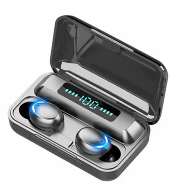 Auriculares inalámbricos Bluetooth F9 Tws, auriculares impermeables con pantalla Digital, estuche de carga de gran capacidad