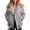 Grey, variant on MAOQHI Coats for Womens Lined Jacket with Lamb Collar Warm Winter Thick Loose Coat Soft Outerwear for Cold Weather Black L