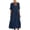 Navy, variant on TIHLMK Women's V-Neck Short Sleeve Pocket Maxi Dresses Half Sleeve Casual Long Dresses with Relaxed Fit for Everyday Wear