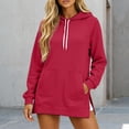 thumbnail image 2 of FUZHIQ Hoodie Dress for Women â Trendy Pullover Long Oversized Sweatshirt Dresses for Women 2026 with Pockets, Split Hem, 2 of 5