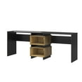 thumbnail image 4 of Novogratz Nelson 2 Way Desk, White and Natural, 4 of 9