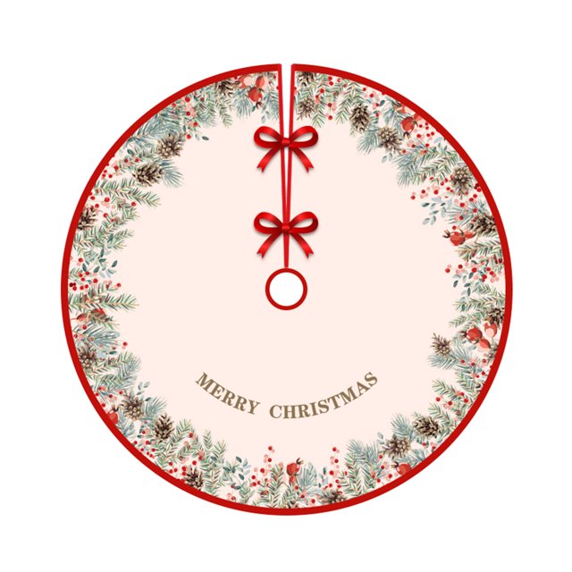 Txlixc Falda de árbol de Navidad de 35 pulgadas, alce de dibujos animados / almohadilla de Navidad de impresión de copo de nieve Txlixc moda