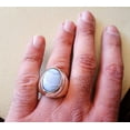 thumbnail image 6 of Blue Lace Agate Mens Ring, Silver Jewelry, 925 Silver Ring, Father's Day, AAA Natural Agate, Birthstone Ring, Heavy Mens Ring, Spiritual Healing Gemstone, Christmas, Plain Mens Ring, 6 of 6
