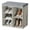 Gray, variant on M optimized 20"x11.9"x20.8" Shoe Storage Bench, 5 Cubbies Storage Rack Bench with Cushion, Entryway Bench with 3-Tier Adjustable Shelves for Entryway, Living Room, Hallway, Bedroom