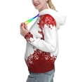 thumbnail image 2 of Honeii Winter Christmas Snowflake Pattern Womens Oversized Hoodies Long Sleeve Sweatshirts Pullover Fall Outfits with Pocket-Small, 2 of 7