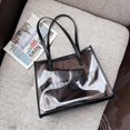 thumbnail image 4 of Bolsas Compuestas para Mujeres Simples Transparentes Gran Capacidad Hombro Bolsos Compuestos Retro, 4 of 9