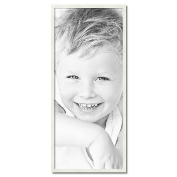 ArtToFrames 21" x 49" White Picture Frame, 21x49 inch White Wood Poster Frame (WOM-5140)