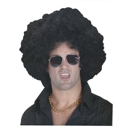 High Black Afro Wig Adult Halloween Accessory