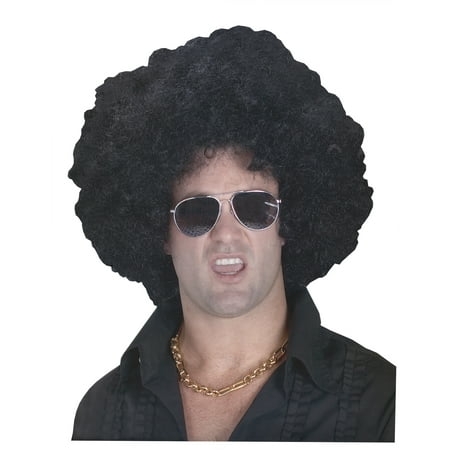 - High Black Afro Wig Adult Halloween Accessory