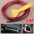 thumbnail image 6 of 5 Meter Car Interior Decoration PVC Trim Strip Line in Electroplated Red, 6 of 8