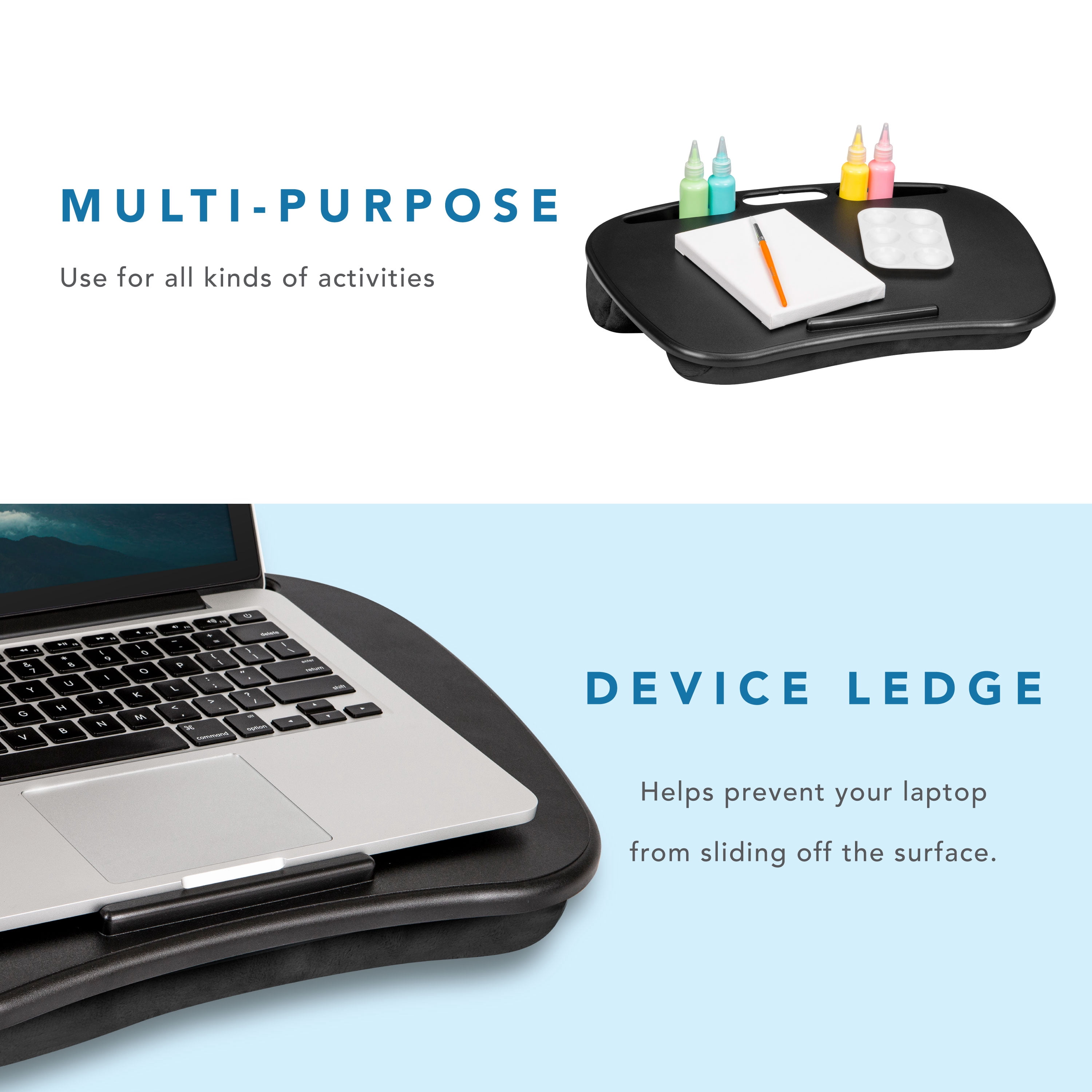 LapGear MyDesk Lap Desk, Fits 15.6" Laptop, Black