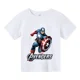 thumbnail image 3 of Camiseta de algodón hippie de Marvel Fashion Card Capitán América Spider-Man, camiseta de manga corta de verano para niños, camiseta informal de manga corta súper genial, 3 of 5