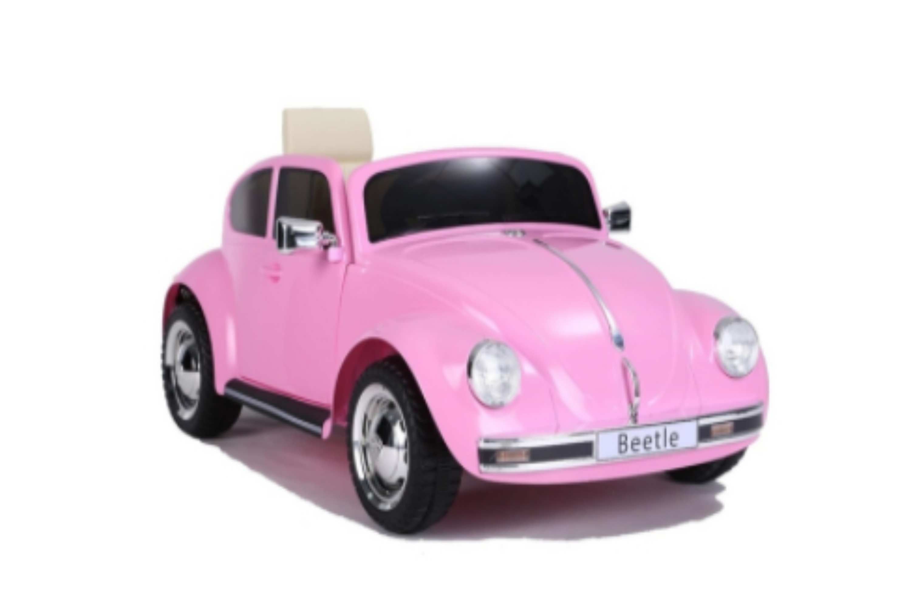 Eléctrico Para Carro Montable Beetle Rosa Carro Montable Eléctrico