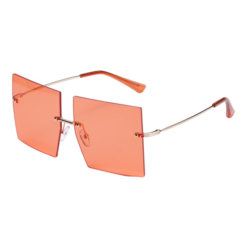 Fashion Korean Style Oversized Square Colored Frameless Sunglasses