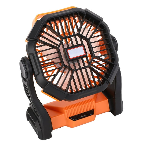 Ventilador De Camping Portátil, Ventilador De Camping Con Luz LED Duradera, 8000 MAh, Batería Multifunción, Circulación De Aire, Velocidad Ajustable, Banco De Energía Para