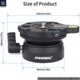 thumbnail image 3 of INNOREL Tripod Leveling Base, LB60 Leveling Base Half Ball with Offset Bubble Level and Bubble Level Bag for Canon, Nikon and Other DSLR Cameras with 1/4" Thread, Tripods and Monopods with 3/8" Thread, 3 of 5