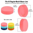 thumbnail image 4 of 18 Pcs Plastic Mason Jar Lids Regular Mouth Mason Canning Jars Lid Top Food Storage, 4 of 7