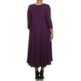thumbnail image 5 of MOA COLLECTION Women's Plus Size Women's Jersey Knit A-Line Dress, 5 of 6
