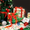 thumbnail image 6 of WMGHA Christmas Decorations Ornaments Christmas Wrapping Paper 17”×120“ Green Kraft Paper 3 42 Sq Ft Santa and Snowflake Wrapping Paper Shiny, 6 of 9