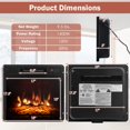 thumbnail image 6 of Pawverly 18-Inch Electric Fireplace Insert, 1400W Recessed Heater with 3 LED Flame Effects, Remote Control, 6H Timer & Realistic Log Set, Black, 6 of 9