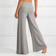thumbnail image 4 of Women's High Waist Flowy Yoga Pants With Sensation Loose Fit Wide Leg Trousers For Fitness/Grey/4XL, 4 of 5