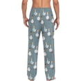 thumbnail image 2 of FREEAMG Cartoon Duck Goose Grass Pattern Men's Pajama Pants Sleepwear Lounge Pajama Bottoms, 2 of 7
