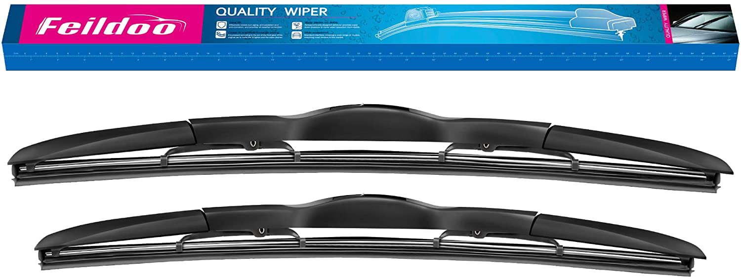 Feildoo Windshield wiper blades set of 2 22 22 Winter Summer Bracketless Beam Wiper Beam Wiper Blades 