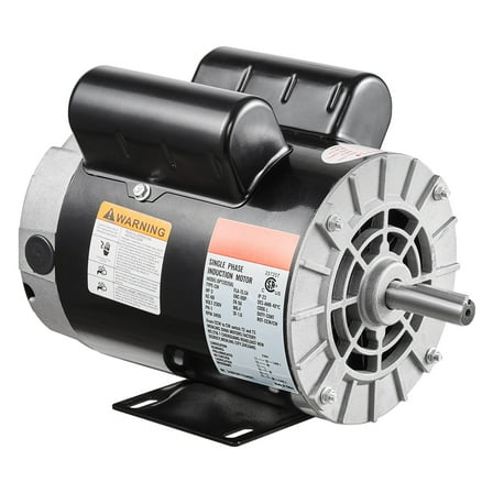 KFFKFF 3HP Motor for Air Compressor, Electric Motor with 230V 15.5Amps, 3450RPM 56 Frame, Keyed Shaft of 5/8", Shaft Length of 1.88", Suitable for Air Compressors, Supports CW/CCW Rotation