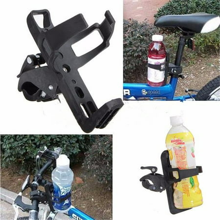 Handlebar Water Bottle Holder Motorcycle Bicycle Bike Cycling Milk Drink Cup Adaptor Fits 7/8 1 inch 22mm 25mm Handle Bar Travel Black Plastic MATCC