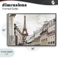 thumbnail image 4 of Stupell Industries Rustic Lodge Eiffel Tower Through Parisian Balconies Black Framed Giclee Art, 18 x 12, by CAD Designs, 4 of 8