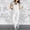 White, variant on ASFGIMUJ Women‘s Loose Fit Denim Overalls Casual Baggy Jeans Overalls with Adjustable Straps