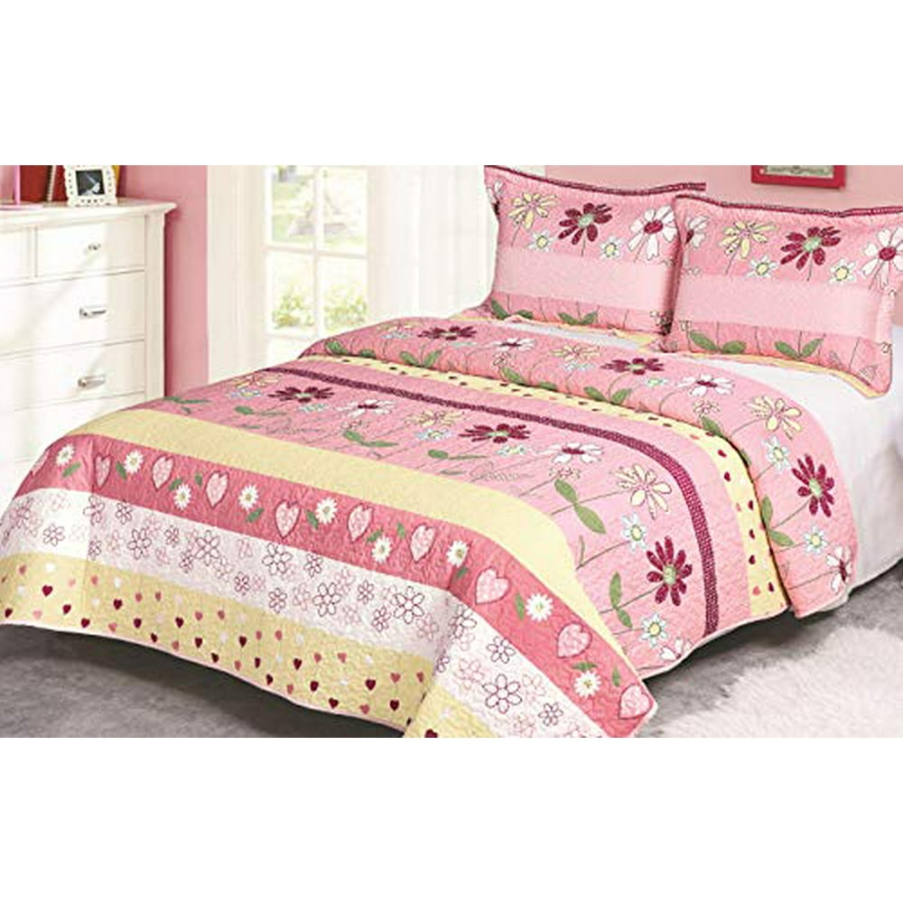 Golden Linens Full Size Kids Bedspread Quilts Throw Blanket for Teens