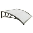 thumbnail image 3 of Veryke 40"×30" Door Window Awning, Patio Sun Shade Awning w/ Aluminum Frame, White & Gray, 3 of 5