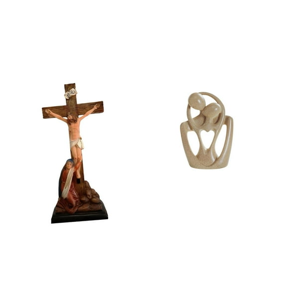 Estatua católica,Colección religiosa de la estatua de la Virgen María,Figura de la cruz de Jesús Escultura católica decoración,Estatua abstracta,Estatua abstracta para decoración del