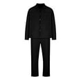 thumbnail image 6 of VBTAPA Men's 2 Piece Outfits Corduroy Long Sleeve Button Down Shirt and Pant Sets Fall Fashion Casual Tracksuits with Pockets Lightning Sales of The Day Black XXL, 6 of 7