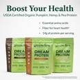 thumbnail image 3 of Greens First Dream Protein Plant-Based Vegan Powder - USDA Organic Pumpkin, Hemp & Pea Protein - Gluten-Free, Non-GMO, No Added Sugar (Rich Dutch Chocolate, 27.54 oz), 3 of 9
