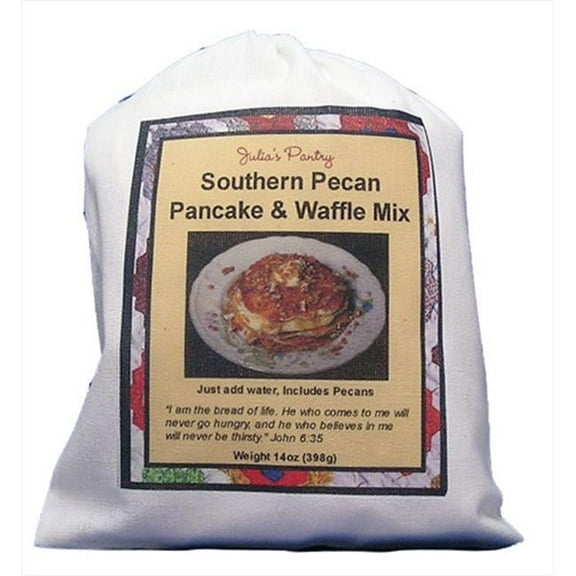 Julias Pantry  Southern Pecan Pancake & Waffle Mix Cloth Bag 12oz, Pack of 3