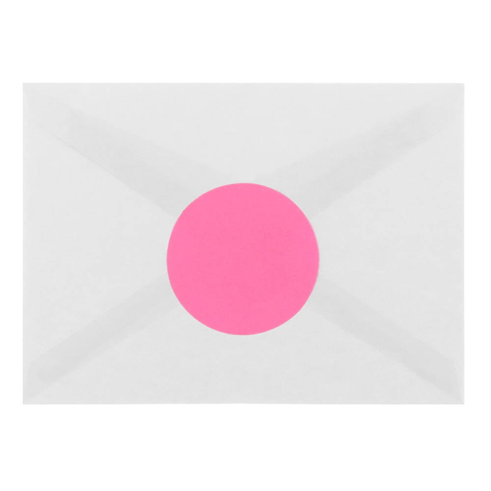 JAM Paper Circle Label Sticker Seals, 2.5 in Diameter, Pink, 120 Round Labels per Pack