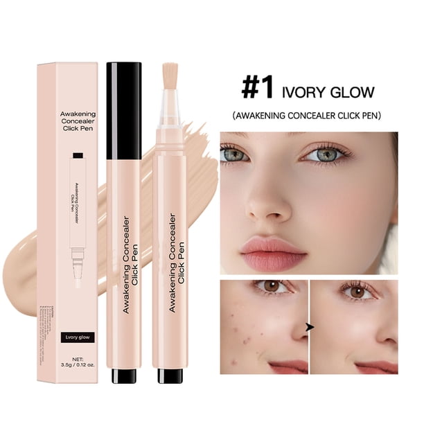 Corrector de prensa profesional Lápiz 18 g Cobertura natural Resistente al agua Maquillaje facial iluminador de larga duración No graso Fórmula ligera para ojeras Imperfecciones de fácil aplicación
