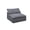 Gray, variant on Cloud Puff Slipcovered Armless Sofa Sectional Modular Chair - Performance White