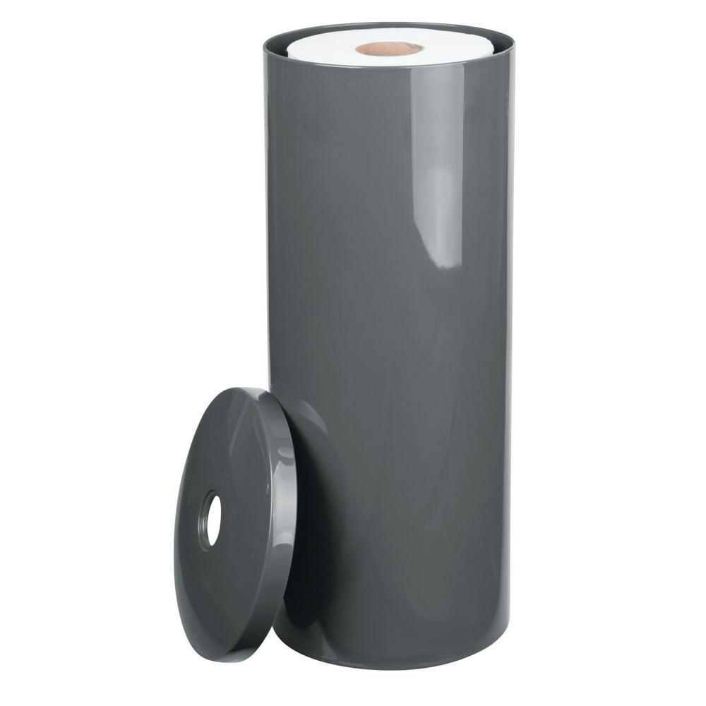 mDesign Toilet Tissue Roll Holder Canister Stand, 3 Rolls