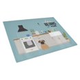 thumbnail image 1 of Carolines Treasures CK7709LCB Brown Pug Kitchen Scene Glass Cutting Board - Large, 1 of 3