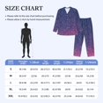 thumbnail image 3 of Balery Violet Glitter Pijama para Hombre de Dos Piezas con Manga Larga, Conjunto de Dormir y Descanso Suave con Bolsillos-Large, 3 of 6