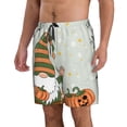 thumbnail image 2 of Rocae Gnome Holding A Pumpkin for Men's Beach Shorts Casual Elastic Waist Drawstring Summer Beach Shorts,S-3XL-X-Large, 2 of 6