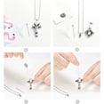 thumbnail image 6 of 3 Pack Crystal Heart Cross Cylinder Urn Necklaces for Ashes Cremation Jewelry Keepsake for Women Men Crystal Funeral Memorial Pendant Gift, 6 of 7