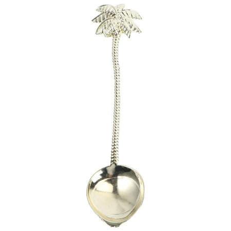 

1PC Tropical Coconut Tree Coffee Spoon Retro Small Spoon Coffee Stirring Spoon Dessert Spoon (Golden)