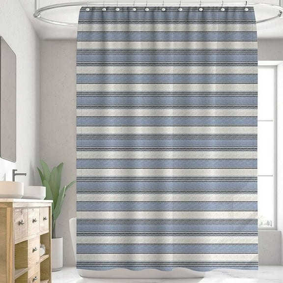BONGO Stripe Yard Dyed Shower Curtain