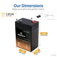 thumbnail image 2 of Chrome Battery 6V (6 Volt) (6 Volt) (6 Volts) 4.5Ah Sealed Lead Acid (SLA) Battery for AGM, 2 of 8